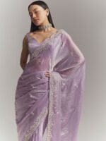 KALKI Fashion Women Floral Embellished Embroidered Saree