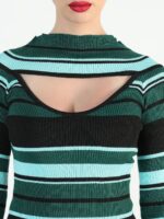 Women Striped Bodycon Maxi Dress - Image 3