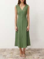 Sleeveless A-Line Midi Dress - Image 2