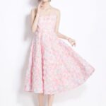 Women Floral Printed Shoulder Straps Fit & Flare Dress
