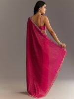 KALKI Fashion Embellished Embroidered Beads and Stones Tissue Saree - Image 3